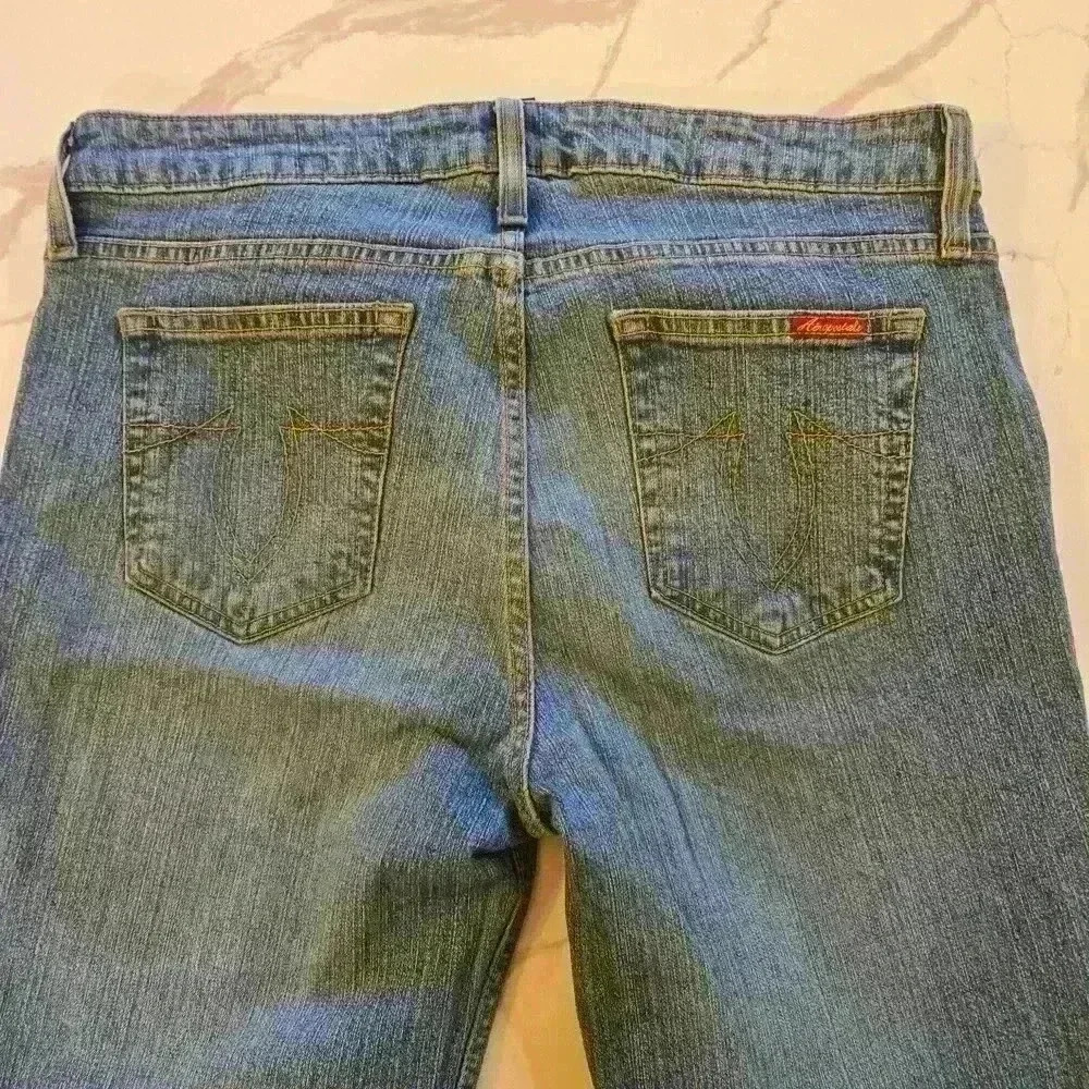 Aeropostale Y2K Flare Womens Faded Blue Wash Jeans Size 13 - Picture 5 of 11